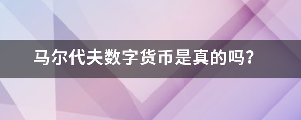 馬爾代夫數(shù)字貨幣是真的嗎？